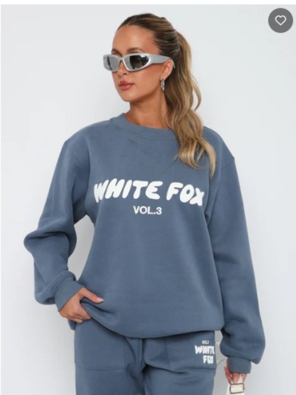 White Fox Offstage Sweater Ocean S/M